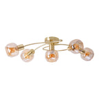 Näve Libby Plafondlamp 5-Spots Messing Amber 65,5cm E14