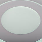 LED-plafondlamp "Doira" Ø 50,5 cm, 7,5 cm hoog, metaal en plastic in zilver en wit, geïntegreerde LED's, 3600 lm licht licht, dimable, CCT-functie 3000-6500 K, nachtlichtfunctie