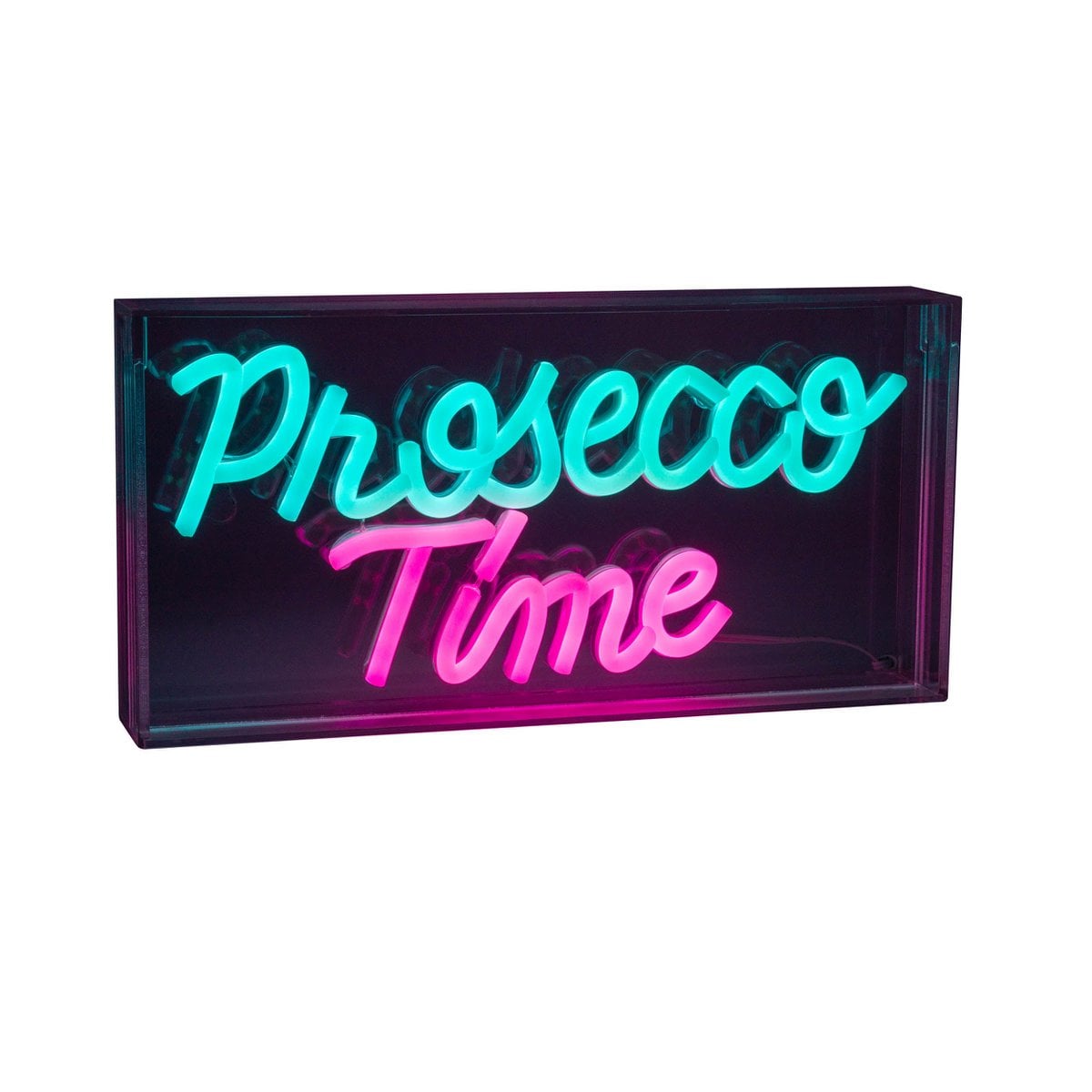 LED Neonlicht "Prosecco Time" 30x15cm Blauw