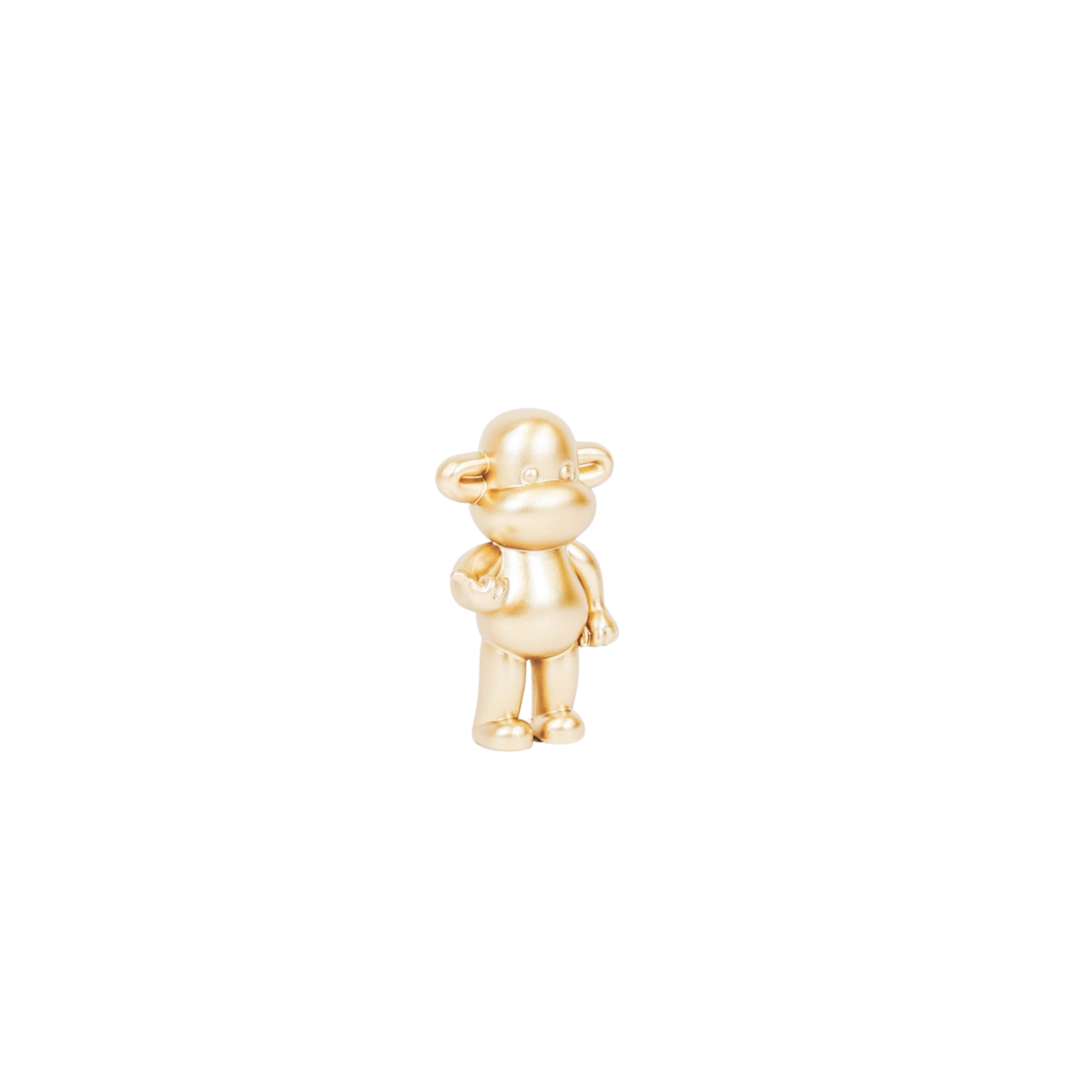 Gouden polyresin aap beeldje 'de legende' - 11x7x19cm