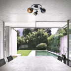 Näve Casco 3-Spot Muur/Plafond Rondel - Zwart Goud