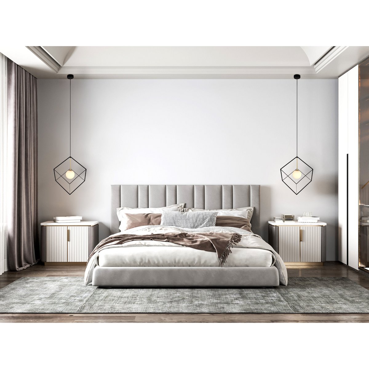 Näve Cadre Hanglamp - Zwart 30cm G9