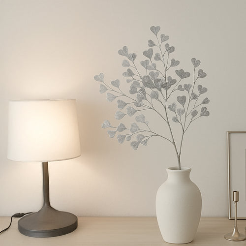 Fleur Decoratieve Hart Zilver H90cm - Aulica