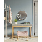 Gorillz Hive Hexagon Wandspiegel - 60x52 cm - Industrieel Wit met Opbergplank