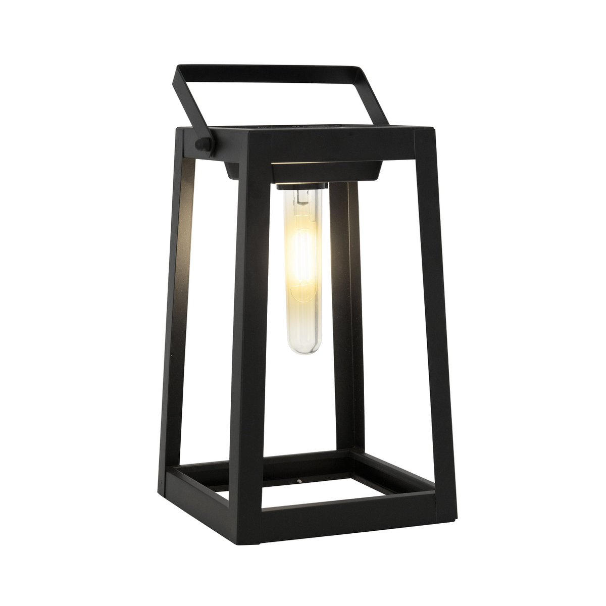 LED -decoratieve lamp, voor buiten, decoratie metaal en plastic in het zwart, met geïntegreerde LED