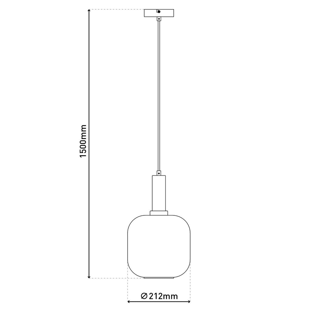 Näve Fumo Hanglamp - Zwart 150cm