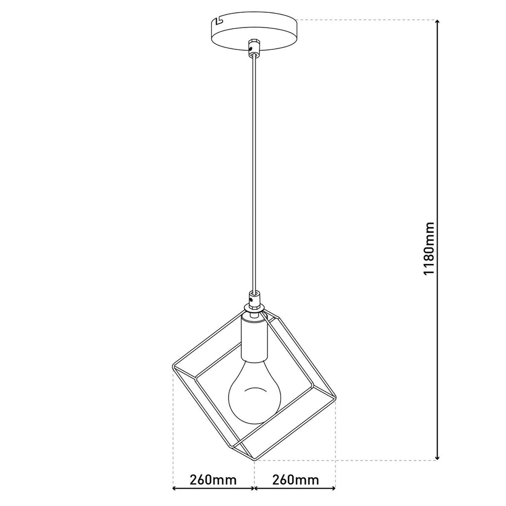 Näve Canto Hanglamp Zwart-Goud 26cm