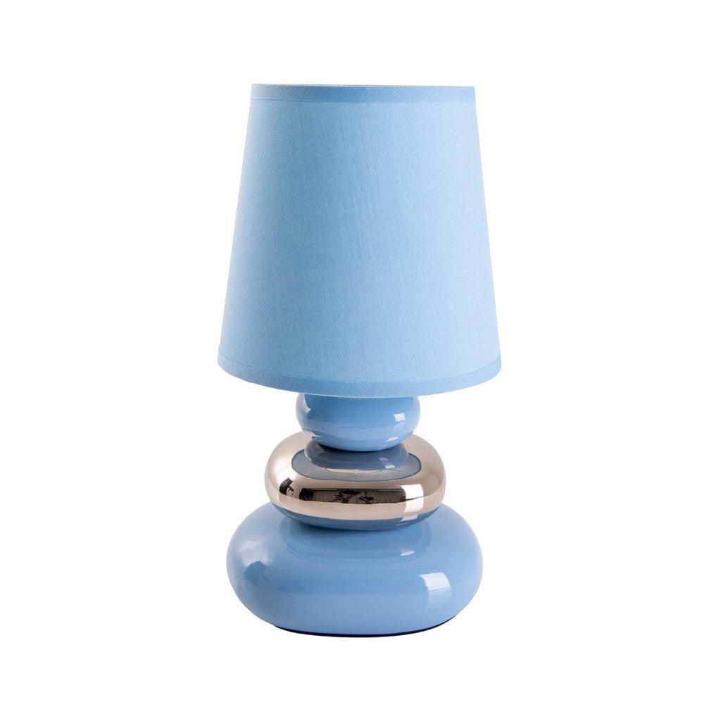 Näve Stoney Tafellamp Keramiek Blauw 31cm
