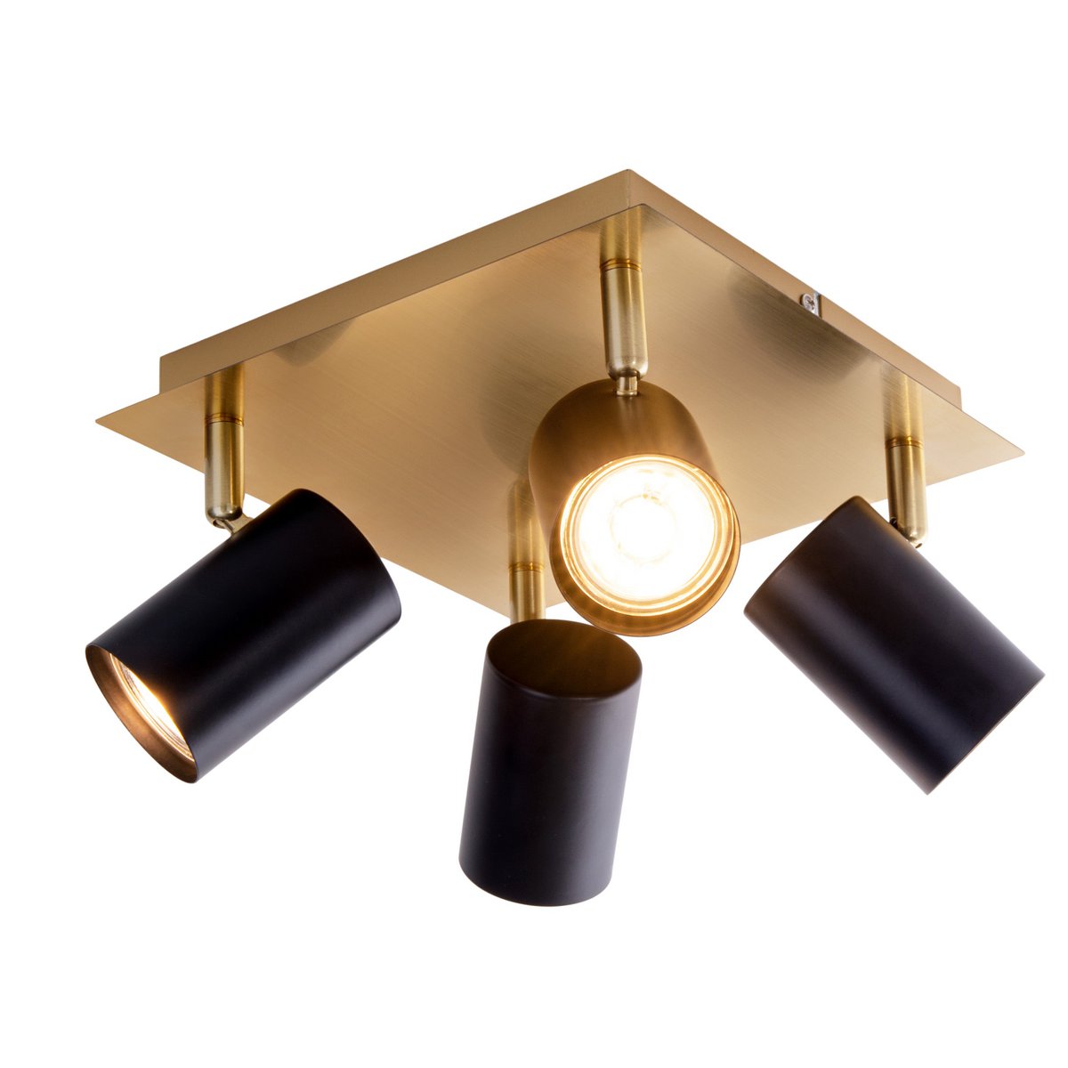 Näve Frida Plafondlamp Zwart/Goud GU10