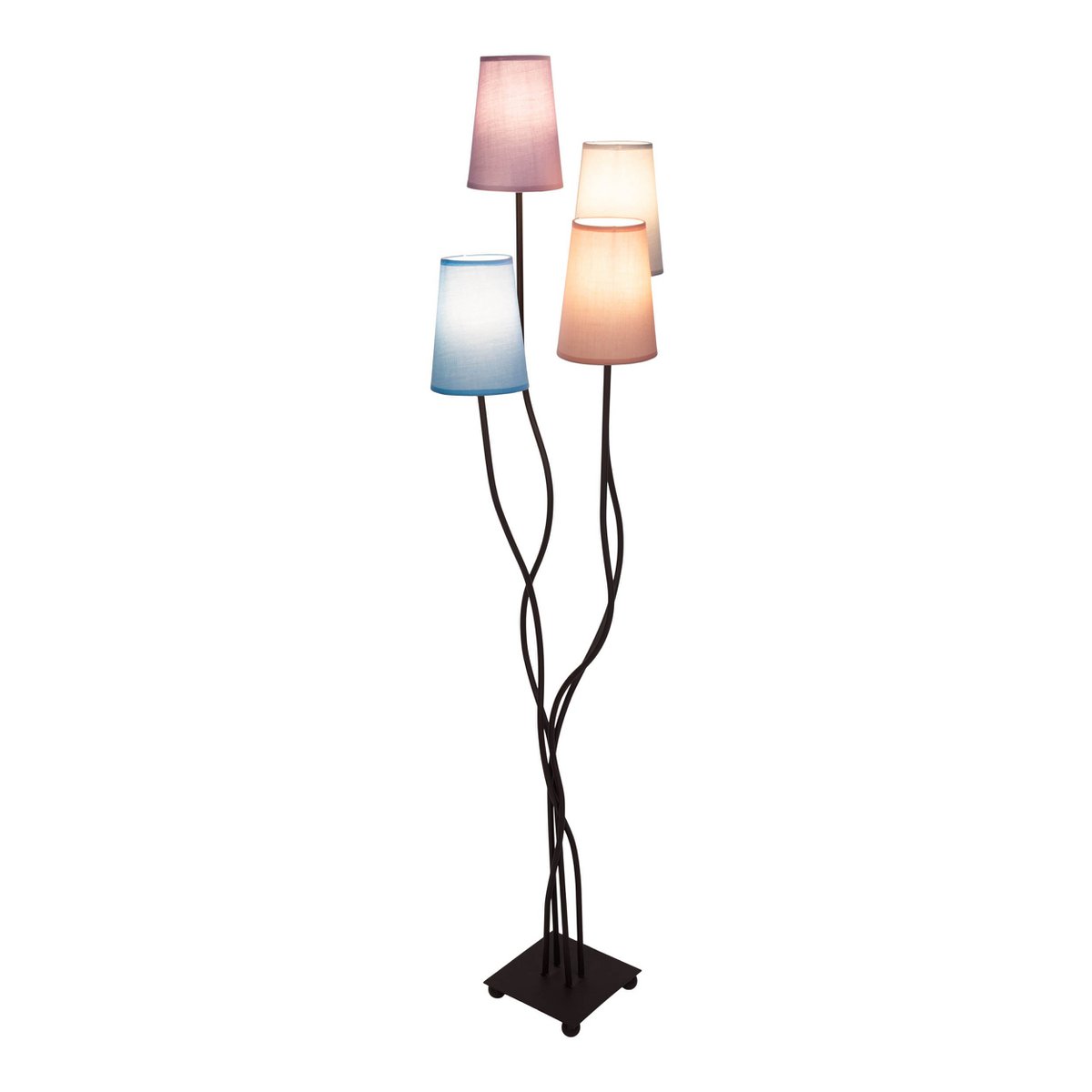 Näve Boho Stehlampe 4-flammig 140cm Textil