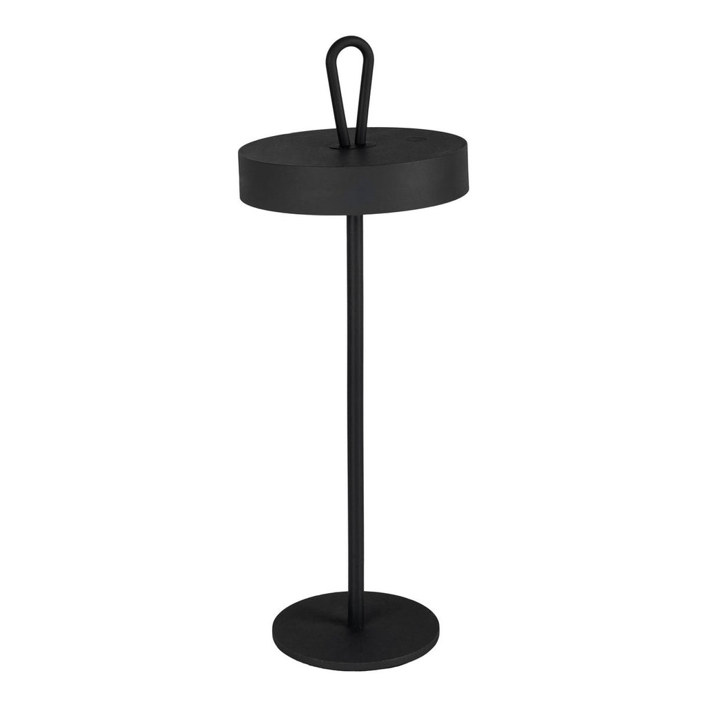 LED -batterijlamp magnetisch "Ella" voor buiten en binnen, gemaakt van metaal en plastic in zwart, 35 cm hoog