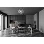 LED-plafondlamp Rizado Ø57cm Näve - Nikkel