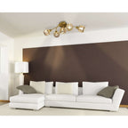Näve Josefa Plafondlamp Goud 5-armig 61cm
