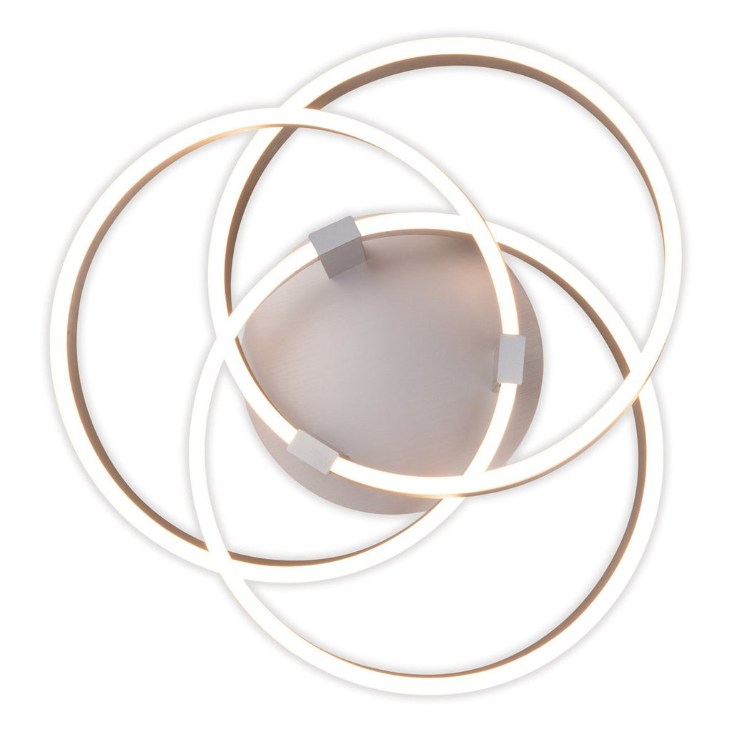 Näve Divora LED Plafondlamp 58cm Zilver Wit