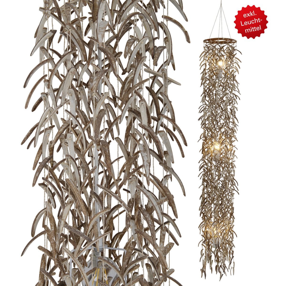 Näve Hanglamp Kokosnoot 180cm Beige E27
