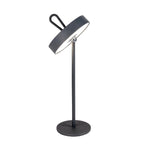 LED -batterijtafellamp magnetisch "ella" voor buiten en binnen, gemaakt van metaal en plastic in grijs, 35 cm hoog