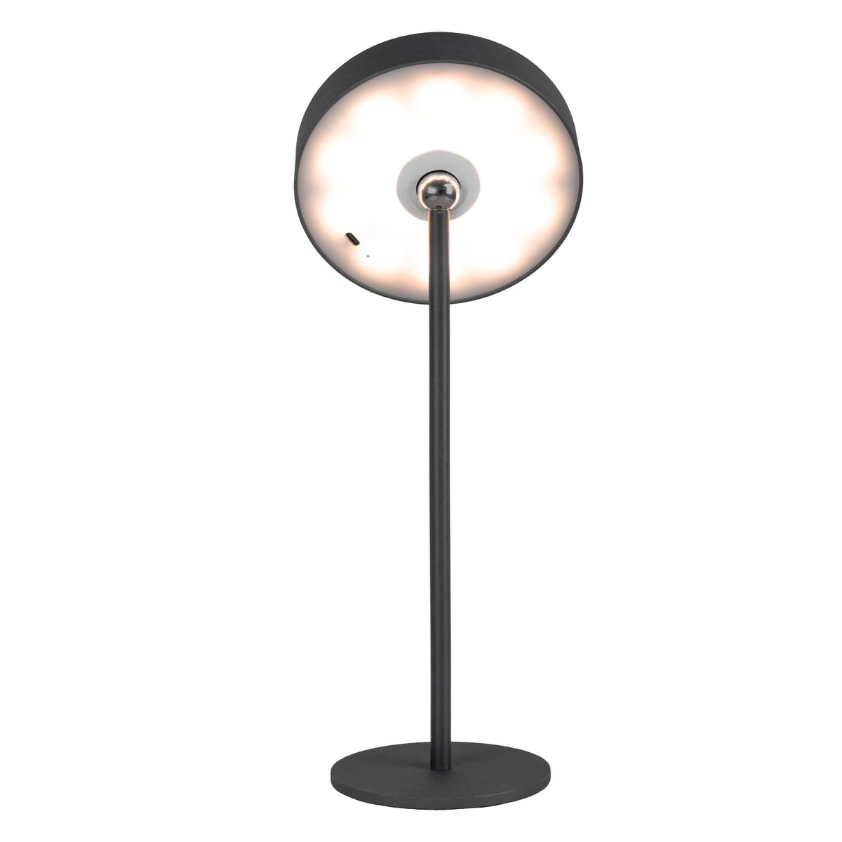 LED -batterijlamp magnetisch "Ella" voor buiten en binnen, gemaakt van metaal en plastic in zwart, 35 cm hoog