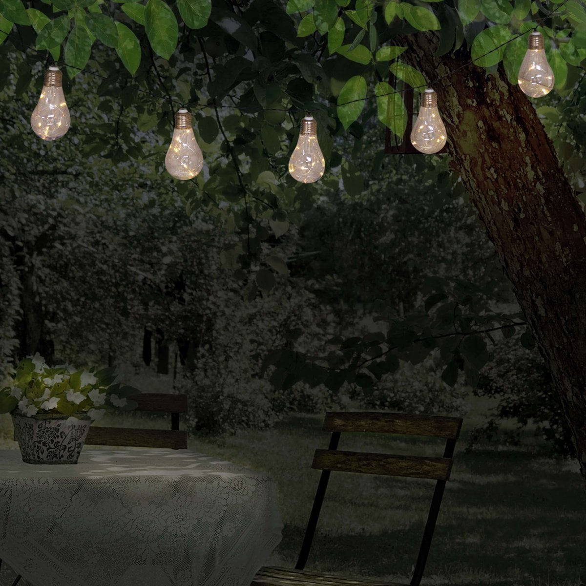 Näve LED Zonneketen - Transparant 300cm