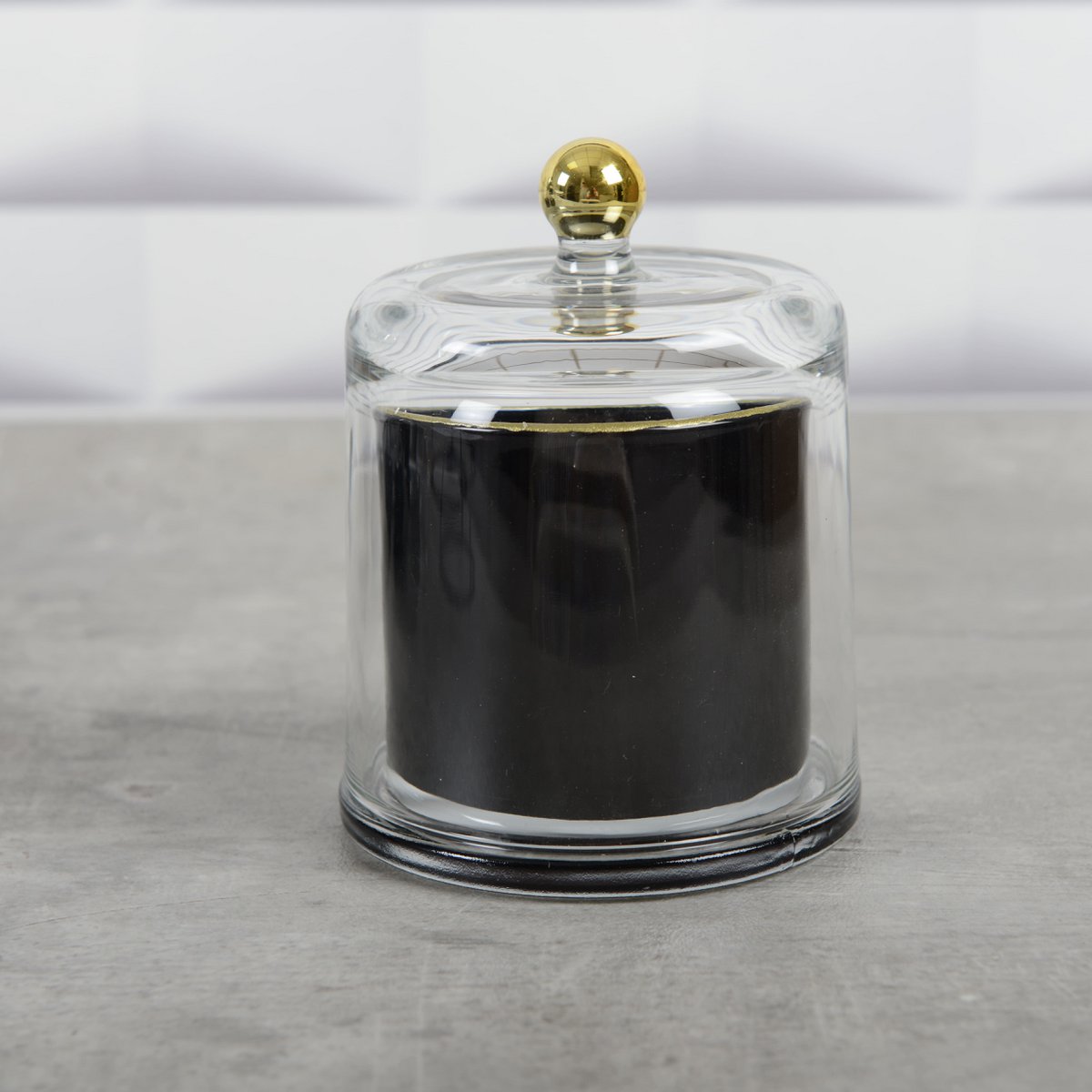 Zwart & Gouden Bel Kaars Tonka Aulica