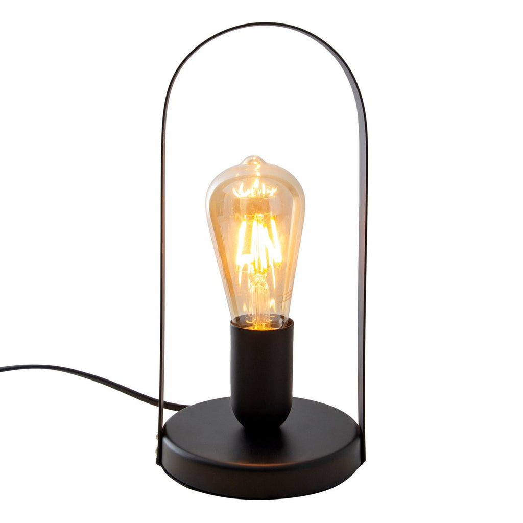 Metalen tafellamp "Faro" h: 28.5cm zwart