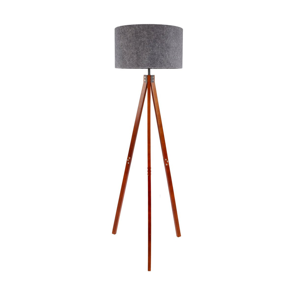 Filco Staande Lamp - Hout 147cm Grijs Bruin