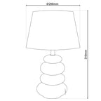 Näve Stoney Keramische Tafellamp - Grijs 31cm