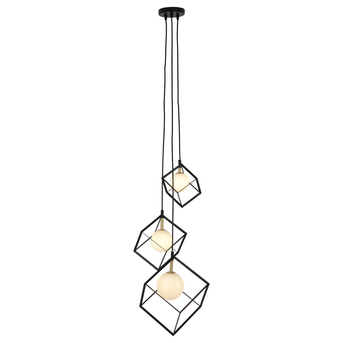 Näve Cadre Hanglamp - Zwart/Wit 147cm
