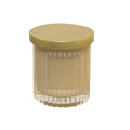 Aulica bruine kaars met gouden deksel kokosparfum - 7,5x9cm