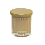 Aulica bruine kaars met gouden deksel kokosparfum - 7,5x9cm