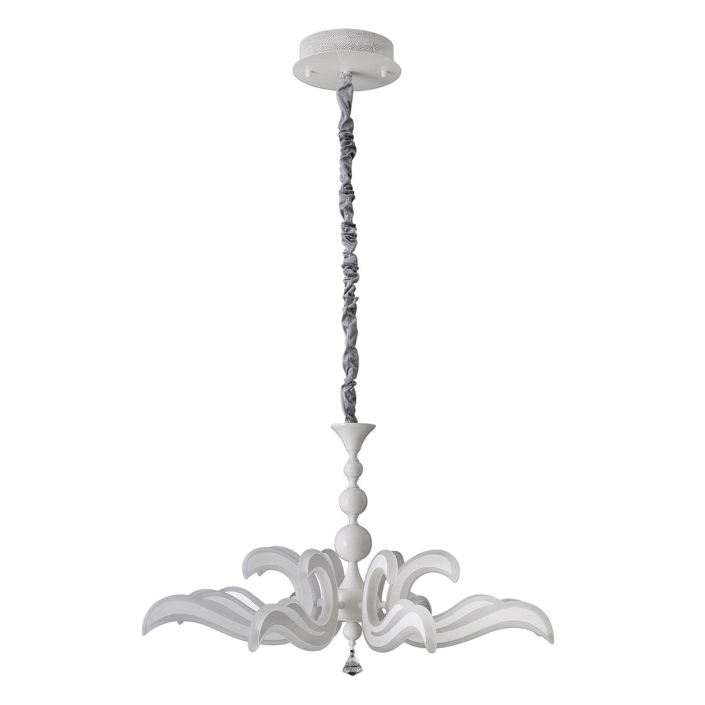 Led Crown "Ludwig" wit Ø 66 cm, met stevig geïnstalleerde LED's, metaal in wit