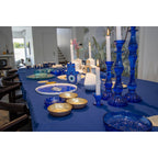 Blauwe kandelaar groot - Aulica - 41cm