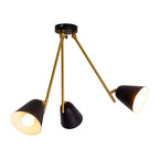 Näve Triton 3-zits Plafondlicht Zwart 95cm