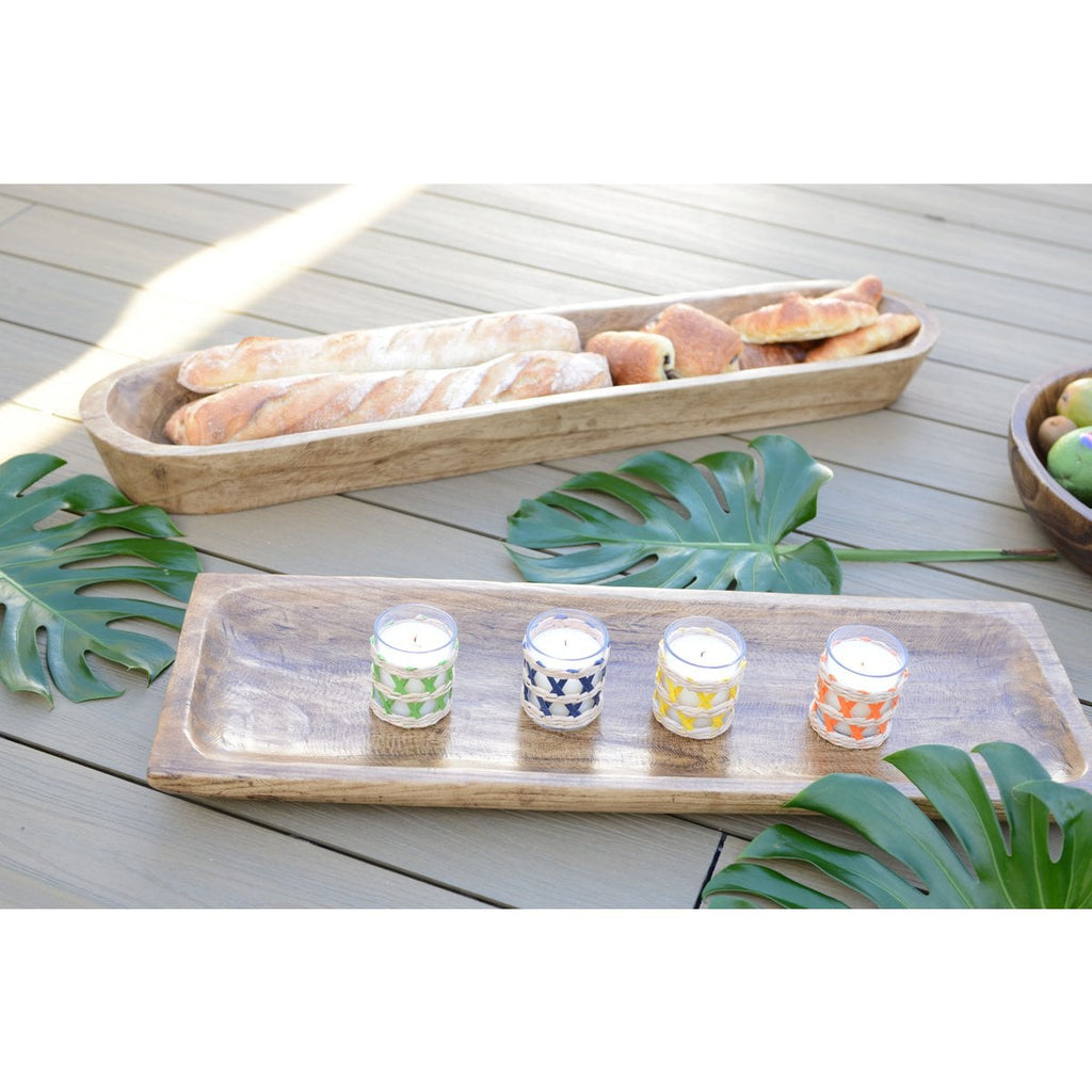 Aulica Set van 4 Gekleurde Saliekaarsen - Geel, Oranje, Blauw, Groen