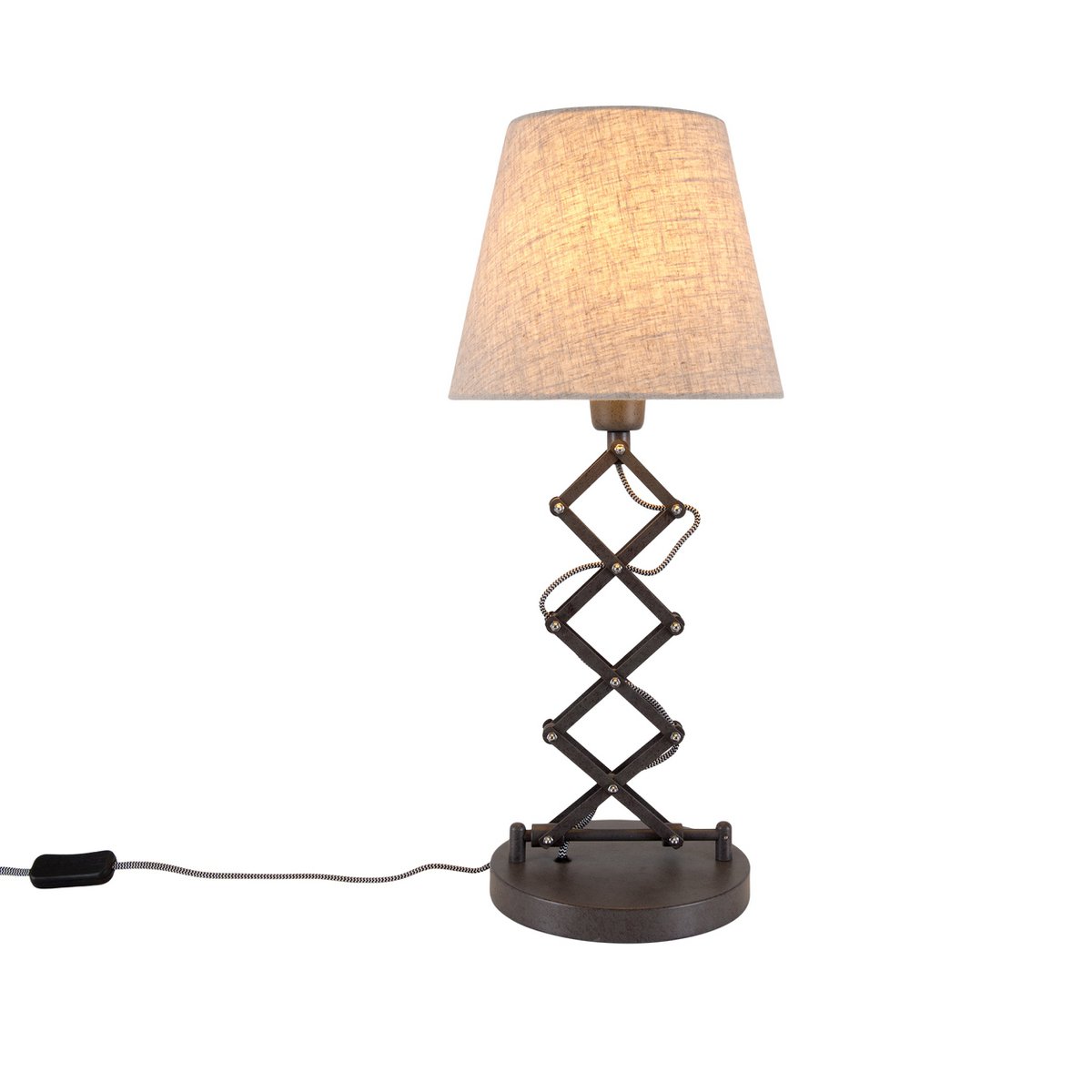 Scarfish Lamp Adrienne - Bruin 37-71cm E27