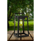 LED -decoratieve lamp, voor buiten, decoratie metaal en plastic in het zwart, met geïntegreerde LED