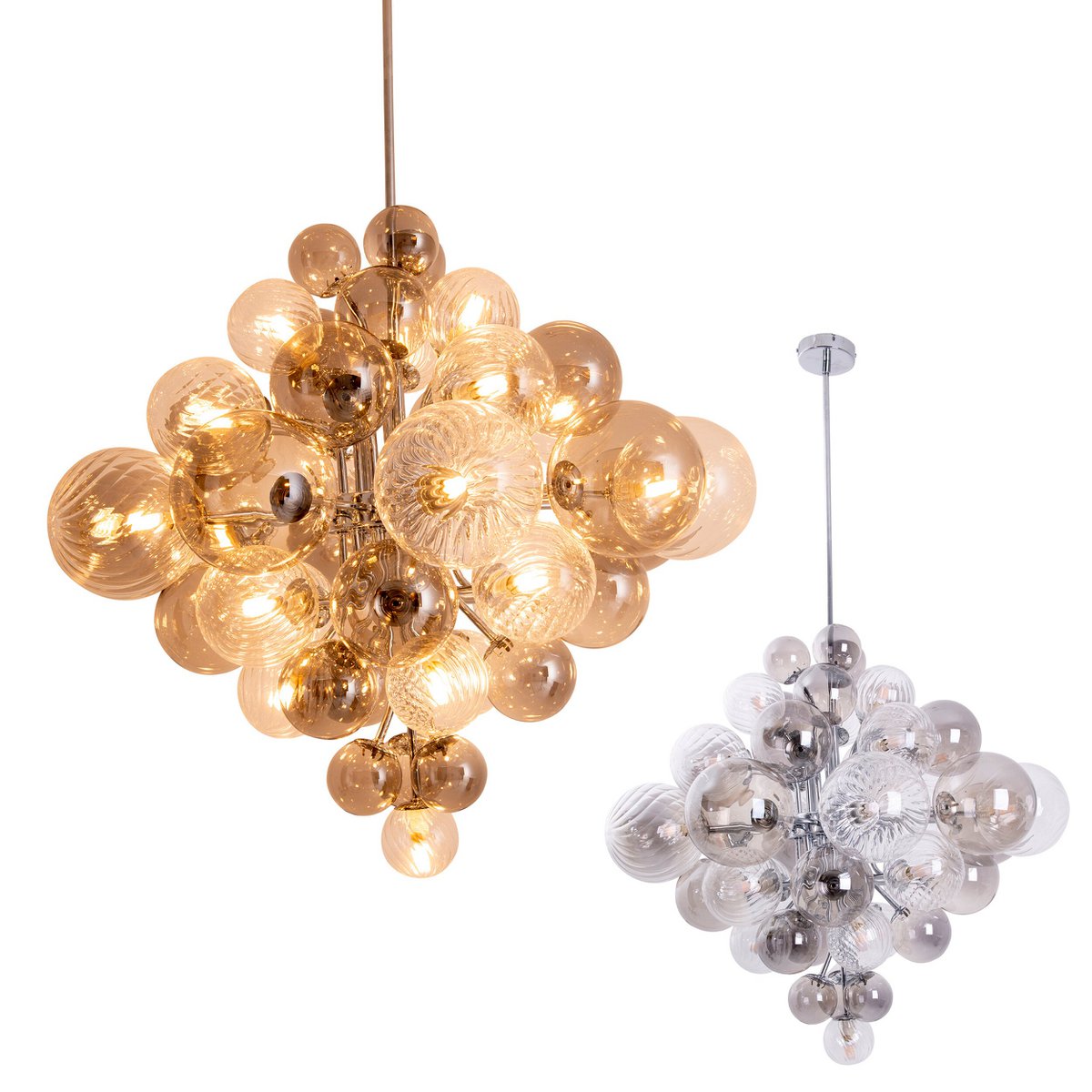 Näve Bol Hanglamp 75cm Goud/Zilver