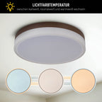 LED-plafondlicht Lola Ø50cm Bruin-Wit Dimmable