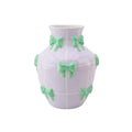 Bloemvaas Lila/Mint - Dolomiet - Rond 14x14x19cm