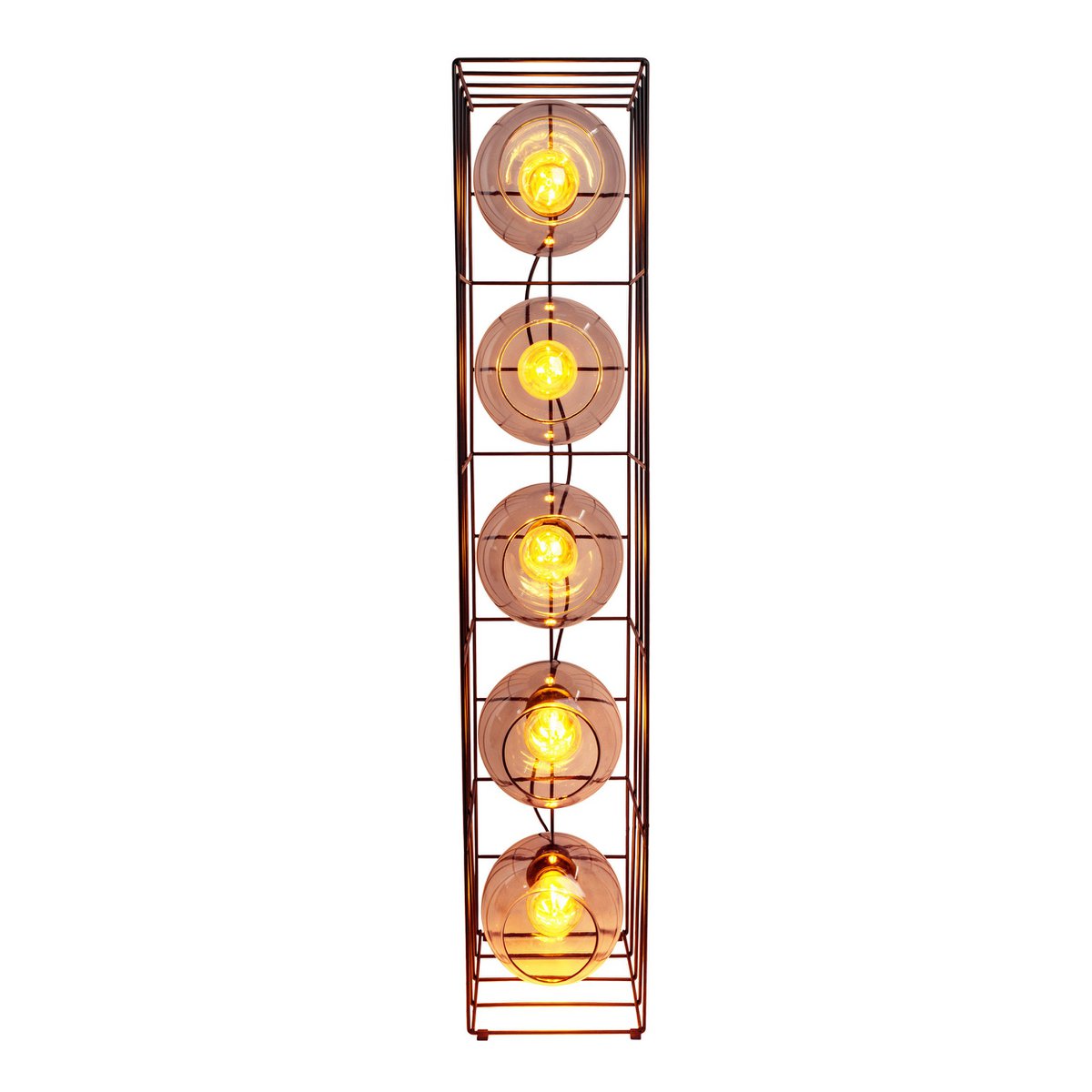 Näve Cesta Vloerlamp - Zwart Glas 95cm