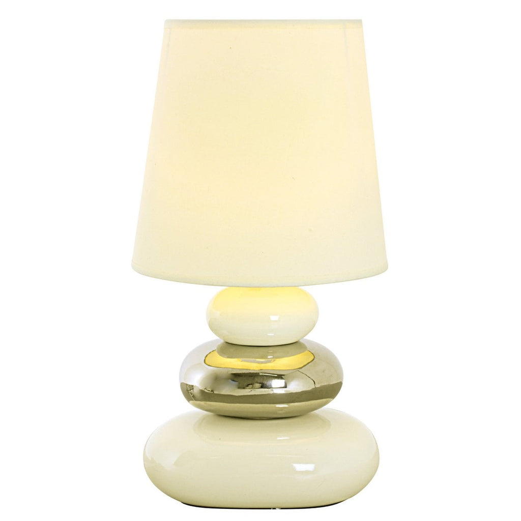 Näve Stoney Keramische Tafellamp Wit 31cm