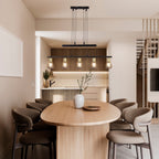 Näve Lindita Hanglamp - 5 Spots Metaal Glas 82cm