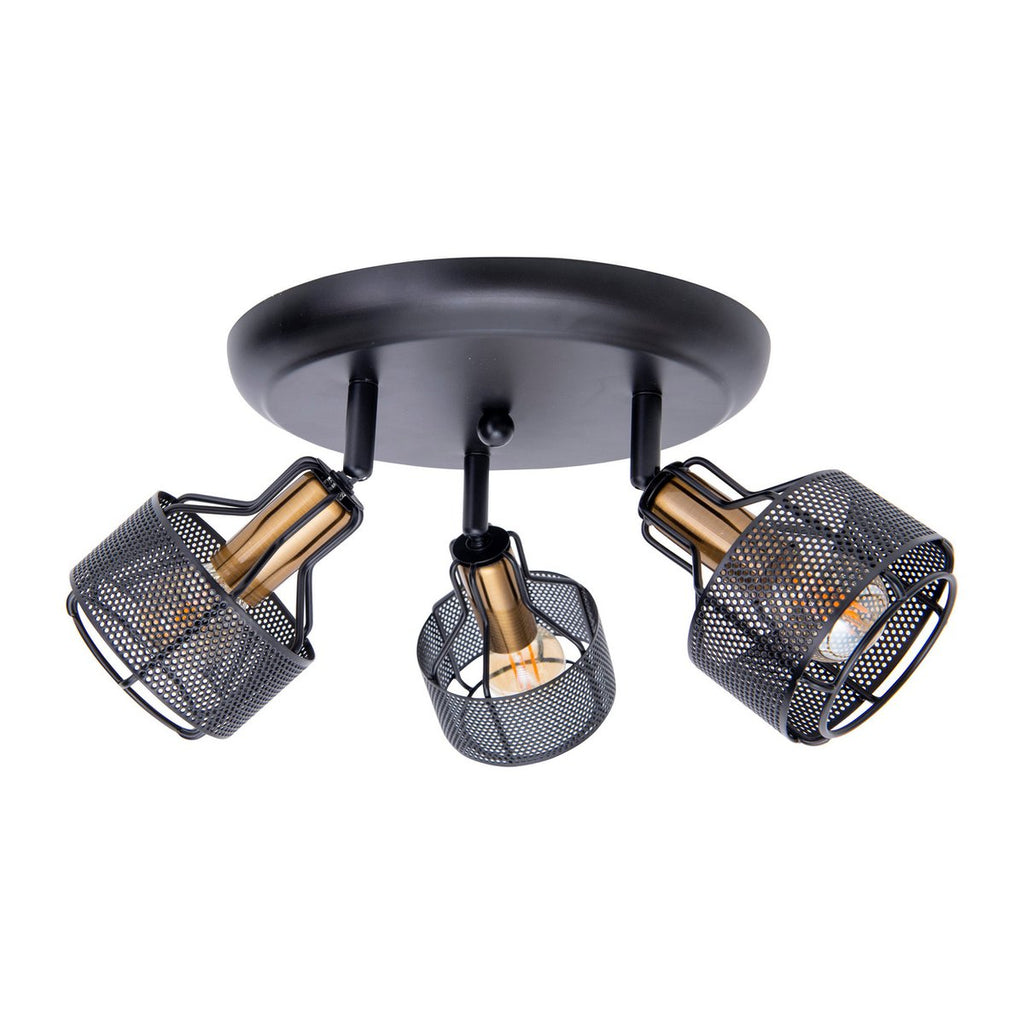 Näve Foro 3-zits Spot - Zwart/Goud 41cm