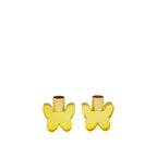 Ambervlinder kaarsenhouders - 2-tal luxe ontwerp - 7,5x6x2cm