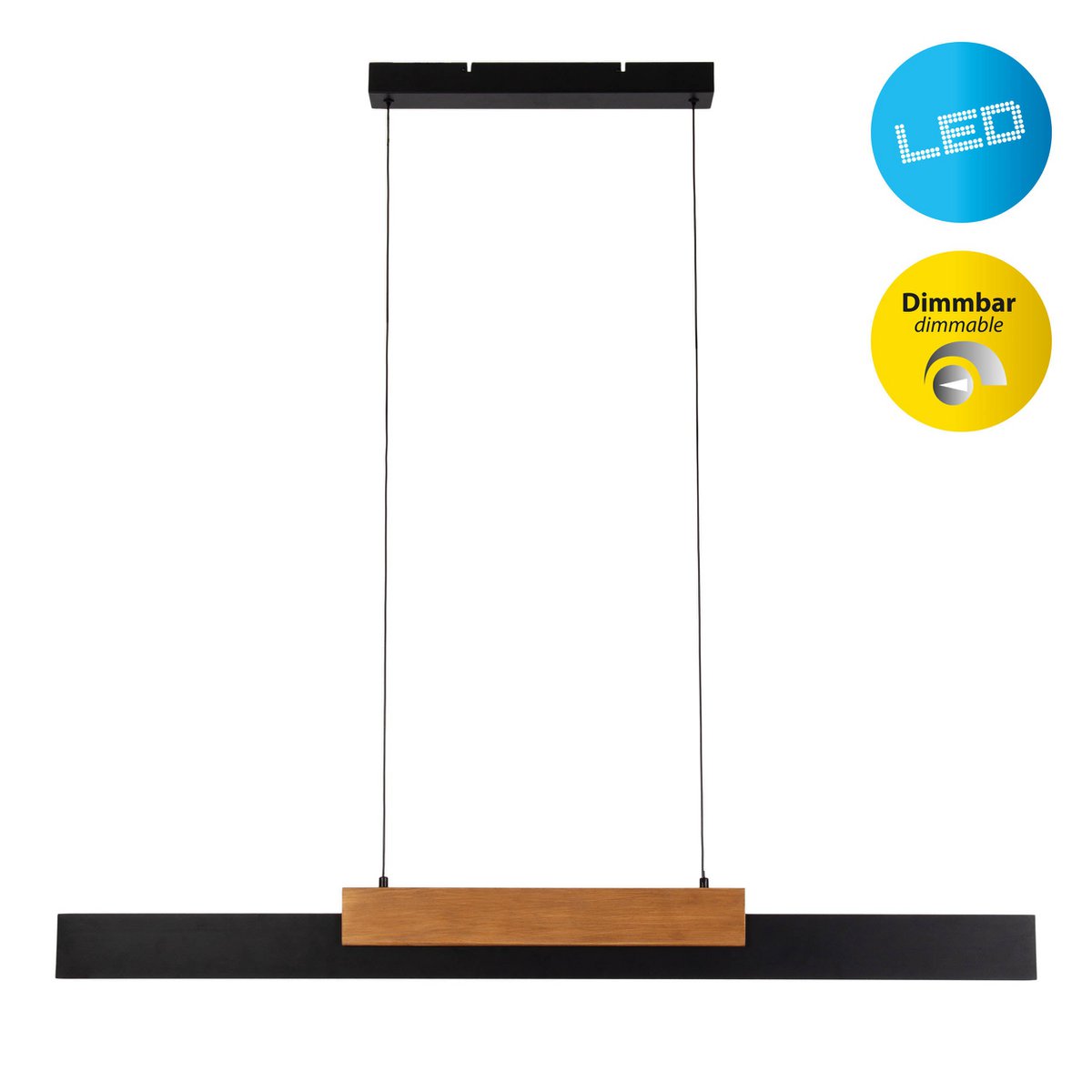 Näve Wiebke LED Hanglamp - Bruin 150cm Dimbaar