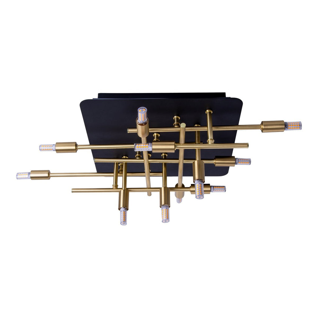 LED-plafondlamp Ancona - Zwart/Goud G9