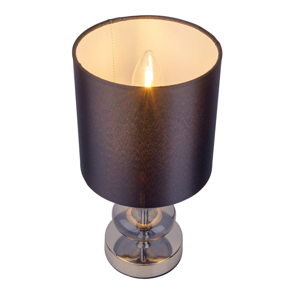 Näve Mali Tafellamp - Zwart Textiel 28,5cm