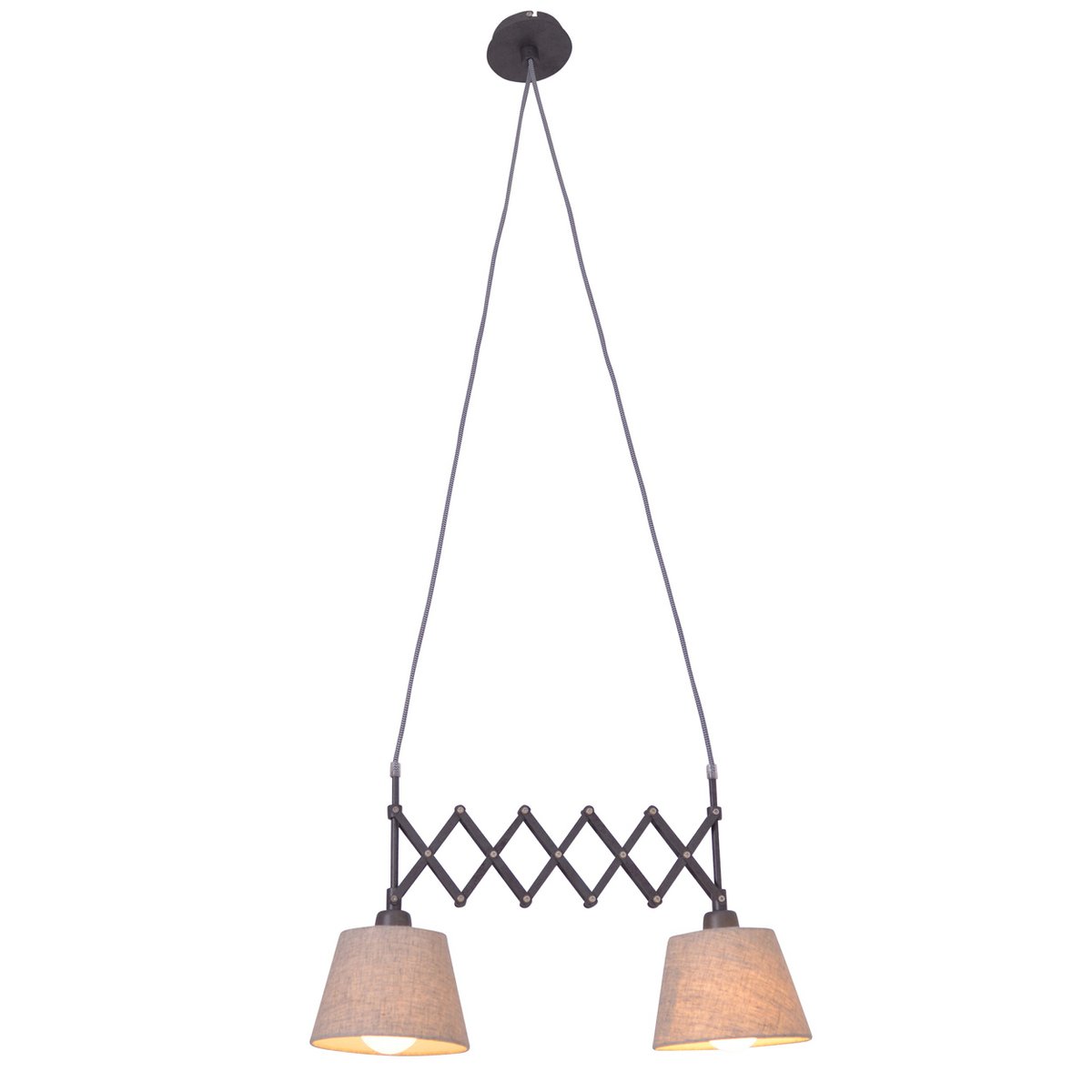 Näve Adrianne Schaar Hanglamp 35-57cm Bruin