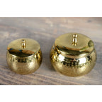 Aulica Ronde Kaars Goud 8cm