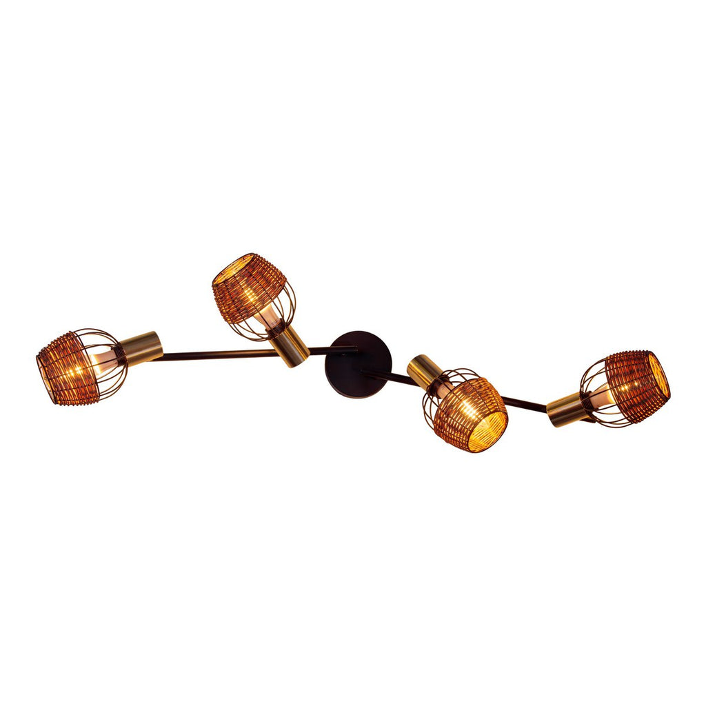 Corbis Plafondlamp - Zwart/Goud 78cm
