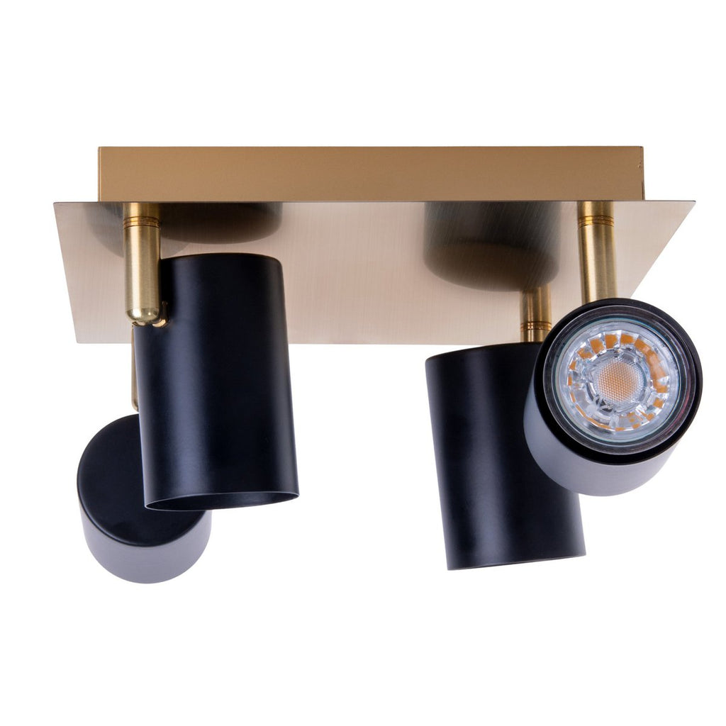 Näve Frida Plafondlamp Zwart/Goud GU10